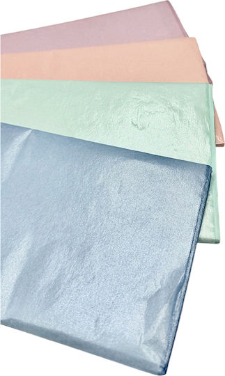 Iridescent Pearl Light Blue Tissue Paper 10 Pieces Χα1τ Riniotis Rin-cha1t