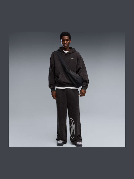 Grafik Sweatshirt mit Kapuze Anthrazit