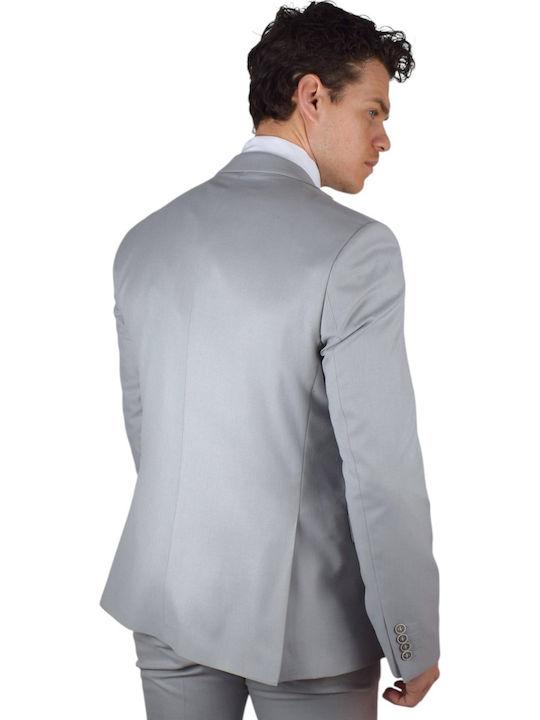 Men's Suit with Vest Grey Light