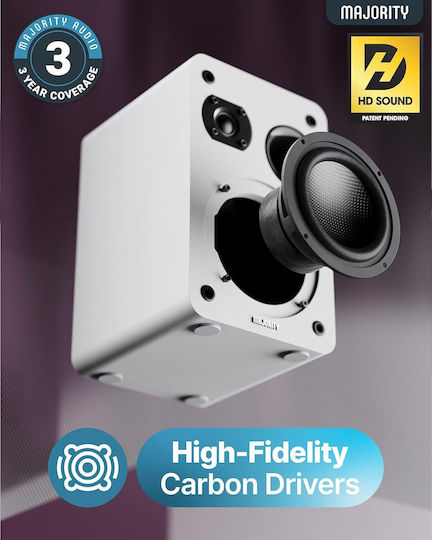 Majority Passive Ηχεία Studio Monitor 60W (Ζεύγος) Λευκά