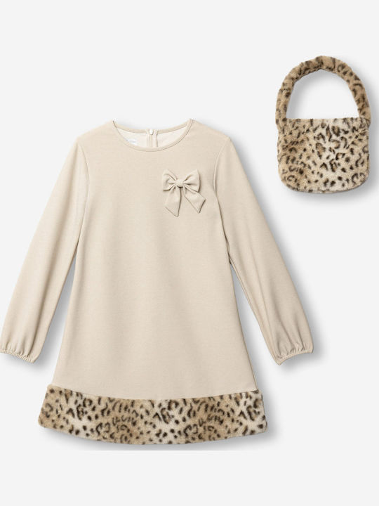 Funky Girls Dress Beige