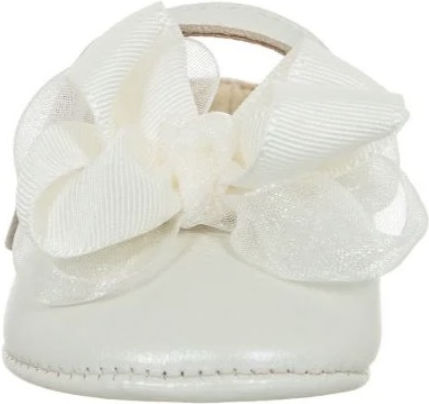 Babywalker Christening Leather Pumps White