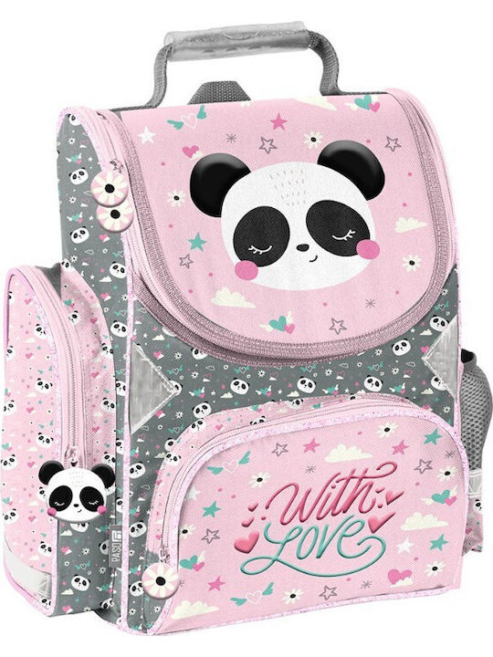 Paso Schulranzen Rucksack Grundschule mit Flaschenhalter Rosa 28 x 15 x 36cm