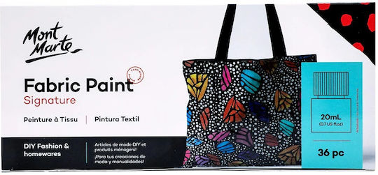 Mont Marte Textilfarbe Set 36 Stücke x 20ml