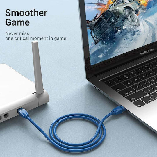 Vention U/UTP Кат.6 (Gigabit) Мрежов Кабел Ethernet 1м Син