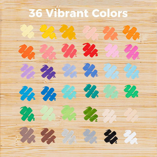 Ohuhu Drawing Markers Acrylic Fine, Professional Set 36 Colours