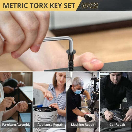 Set 9 Torx Wrenches L-Shaped
