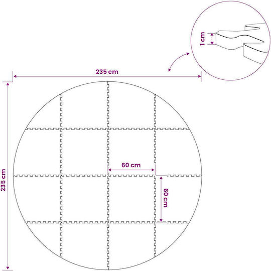 vidaXL Poolausrüstung & -teile Zubehör Matte 235x235cm Grau