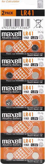 Maxell Batterien Alkalisch für Uhren LR41 1.5V 10Stück