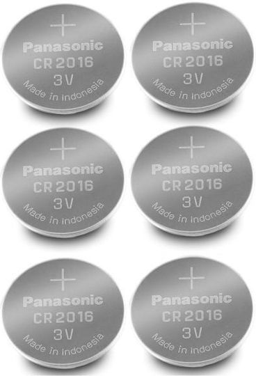 Panasonic Power Батерии Литий За часовници CR2016 3V 6бр
