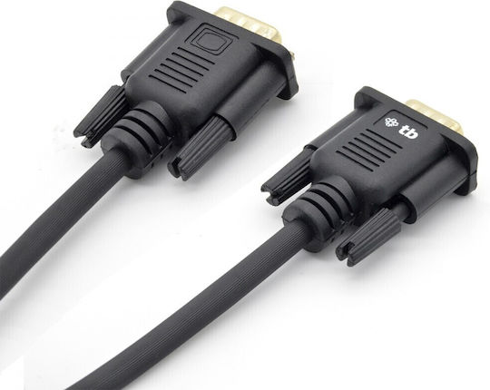 TB Print Cable VGA male - VGA male Μαύρο 1.8m (HDB15M/15M)