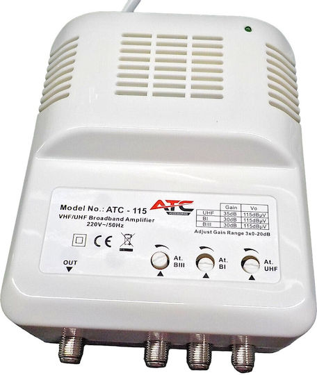 ATC ATC-115 UHF / VHF 35DB / 30DB Central Amplifier Satellite 03.001.0053