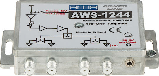 Енжектор За Кола Ams Усилвател На Антена Aws-1244 Ams