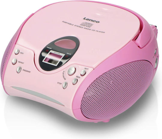 Lenco Tragbares Radio-CD-Spieler mit CD MP3 Radio Rosa