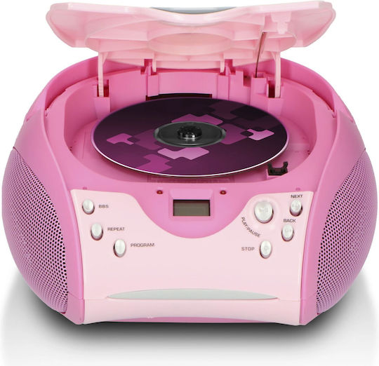 Lenco Tragbares Radio-CD-Spieler mit CD MP3 Radio Rosa