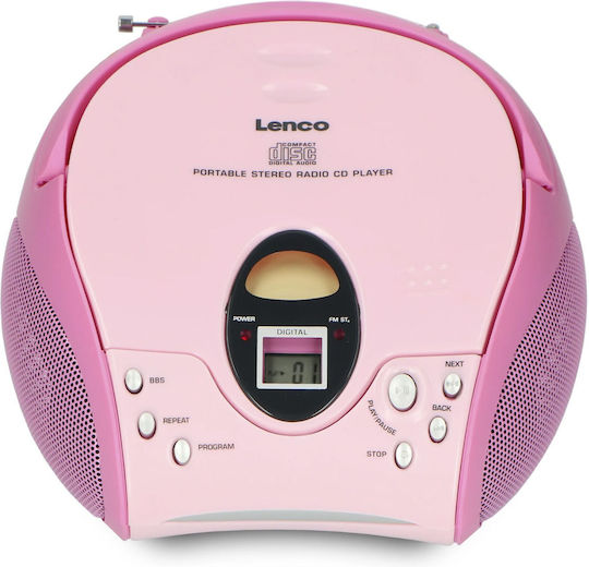 Lenco Tragbares Radio-CD-Spieler mit CD MP3 Radio Rosa