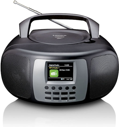 Lenco Tragbares Radio-CD-Spieler mit Radio Bluetooth CD-Schwarz