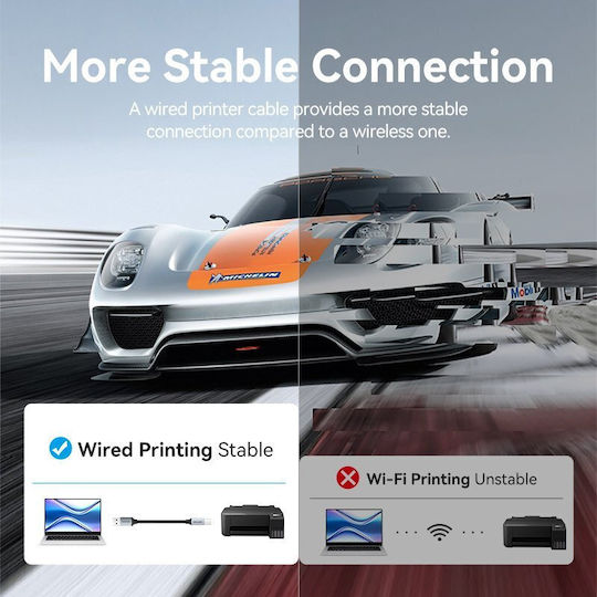Vention USB 2.0 Cable USB-C male - USB-B Γκρι 5m CTTHJ