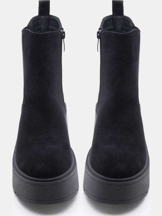 Women's Ankle Boots with Medium Heel Black