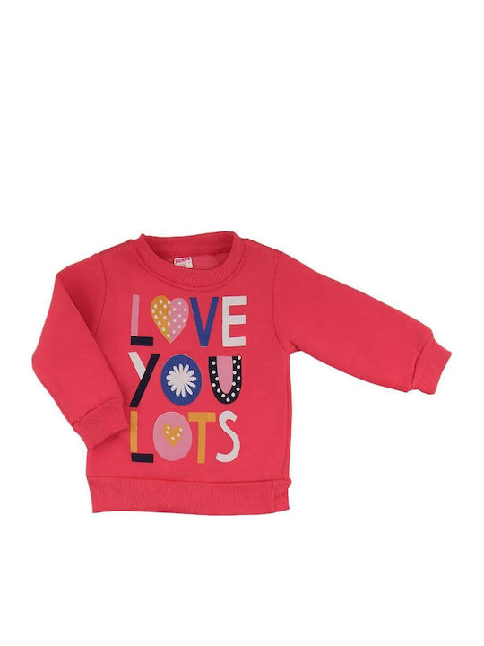 Kids Sweatpants Set Coral 2pcs