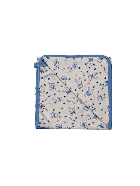 Esthisis Cotton Flannel Swaddle Blanket Light Blue 95x80cm