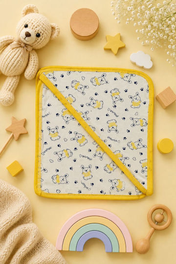 Esthisis Cotton Flannel Swaddle Blanket Yellow 95x80cm