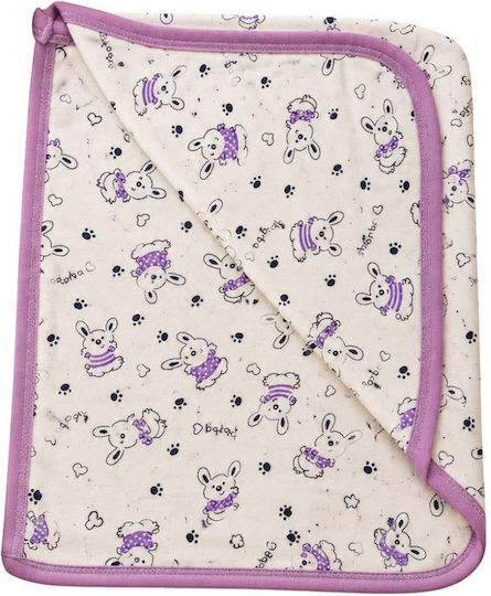 Esthisis Cotton Flannel Swaddle Blanket Purple 95x80cm