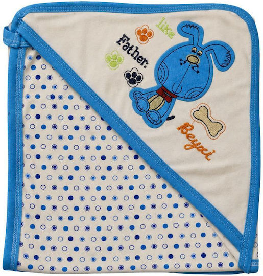 Esthisis Cotton Flannel Swaddle Blanket Light Blue 95x80cm