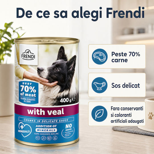 Frendi Hrana Umedă Pentru Câini în Conservă Dietetică cu Carne de Vită 4x400gr