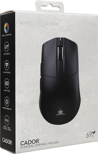 White Shark Cador Ασύρματο RGB Gaming Ποντίκι 10000 DPI Μαύρο