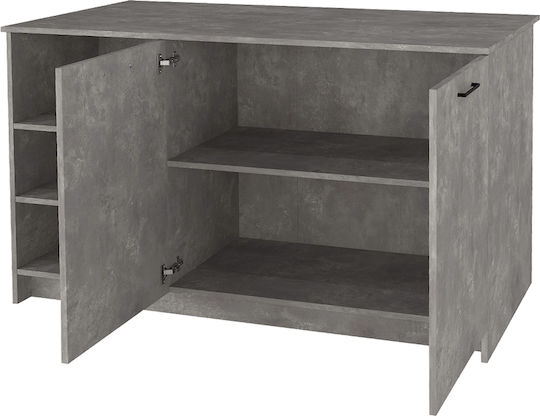 Megapap Küchenschränke Set Wand- und Boden Grau 150x70x91,8cm