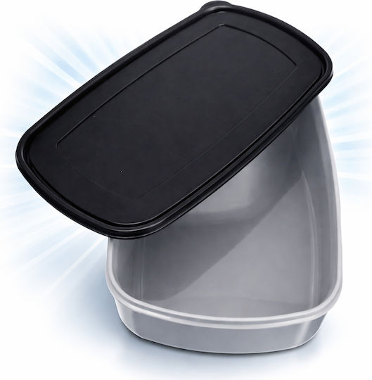 Paso Kinderlebensmittelbehälter aus Silizium 0,75 l Schwarz 17 x 10,5 x 5,5 cm