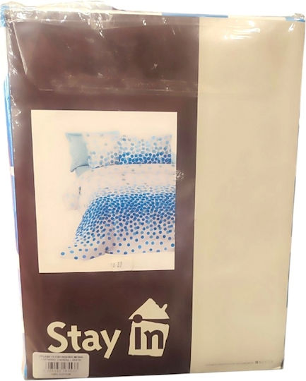 Kentia Set Duvet Cover Cotton 230x250cm Super King with 2 Pillowcases 10-Mint Striped