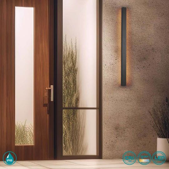 Viokef Tokyo Wall-Mounted Outdoor Spot LED IP65 12W with Warm White Double Beam Light 51x6cm