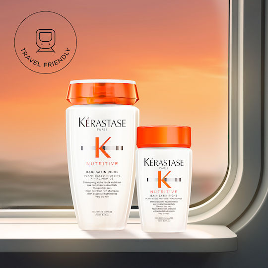 Kérastase Nutritive Bain Satin Riche Șampon Reconstrucție/Hrană și Hidratare pentru Păr Uscat 80ml