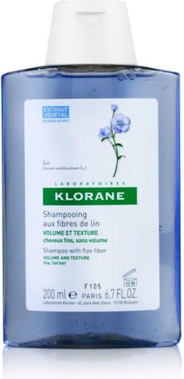 Klorane Linum Σαμπουάν Όγκου για Εύθραυστα Μαλλιά 200ml