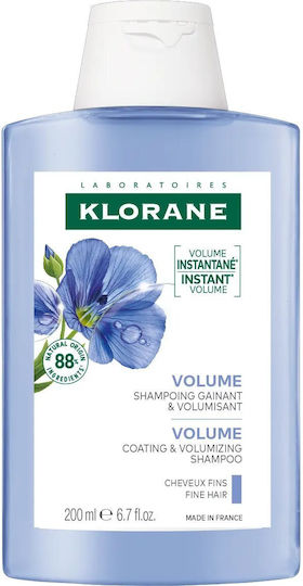 Klorane Linum Σαμπουάν Όγκου για Εύθραυστα Μαλλιά 200ml