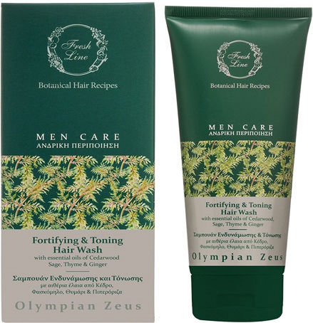Fresh Line Men Care Olympian Zeus Шампоан Възстановяване/Подхранване и Хидратация за Тънка Коса 200ml