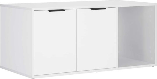 Holzsideboard Weiß 100x49x45cm