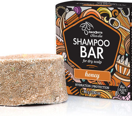 Macrovita Olive.elia Honey Solid Shampoos against Dry Scalp for All Hair Types 80gr