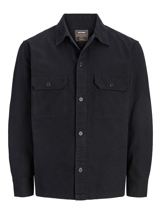 Jack & Jones Jjecolton Overshirt din Bumbac Regular Fit Negru Jack & Jones Jjecolton Overshirt din Bumbac Regular Fit Negru