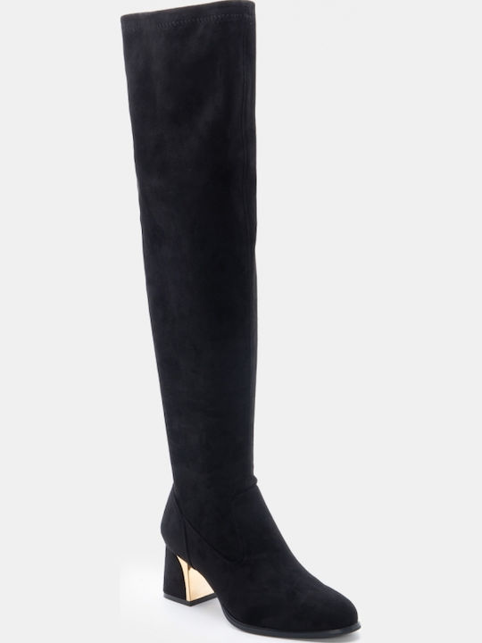 Damenstiefel Über dem Knie Schwarze