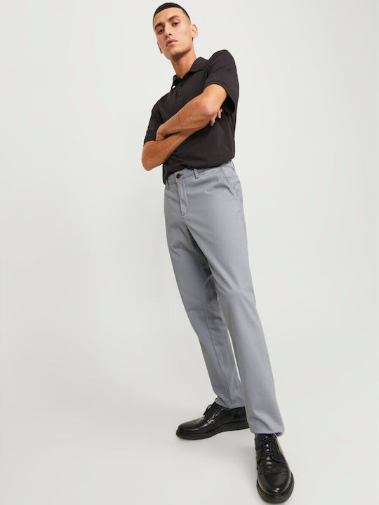 Marco Men's Chino Elastic Slim Fit Light Grey Trousers