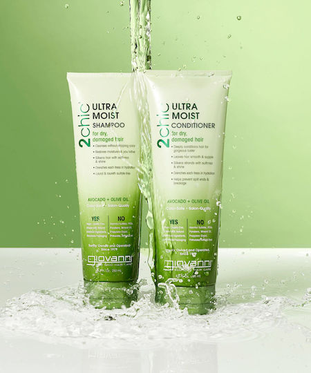 Giovanni 2 Chic Avocado & Olive Oil Ultra Moist Shampoos Glanz für Zerbrechlich Haare 250ml