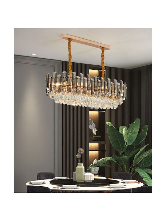 Emporio Collection Kronleuchter Ø80cm mit Kristallen Gold PA-146 GOLD