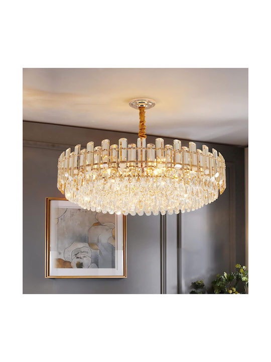 Полилей Ø60cm с кристали Златист PA-145 GOLD