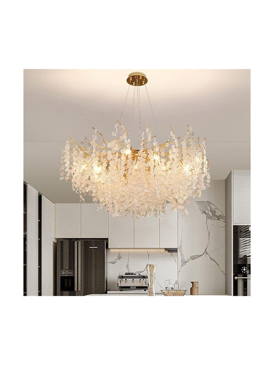 Полилей Ø60cm с Кристали Златист PA-141 GOLD
