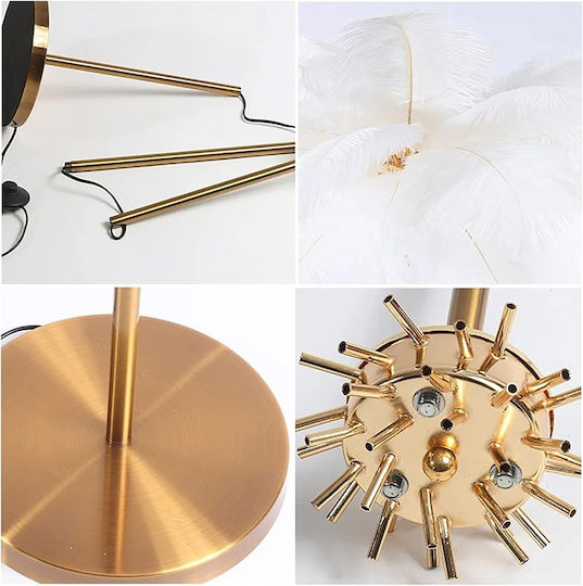 Floor Lamp H160cm with Lamp Bulb Base for E27 Gold PA-177 Gold