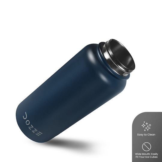Dozze Monochrome Edition Thermos Bottle Stainless Steel BPA Free 945ml Ocean Blue With Straw