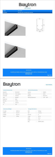 Braytron Montageschiene für Leuchten Schwarz BY41-00221